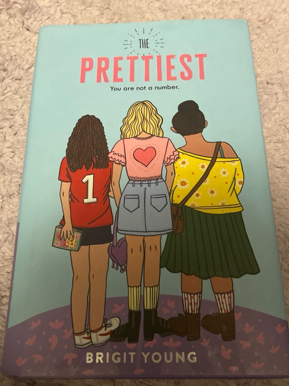 The Prettiest - Pink & Light Blue Kids Dress Graphic Book Cover Art